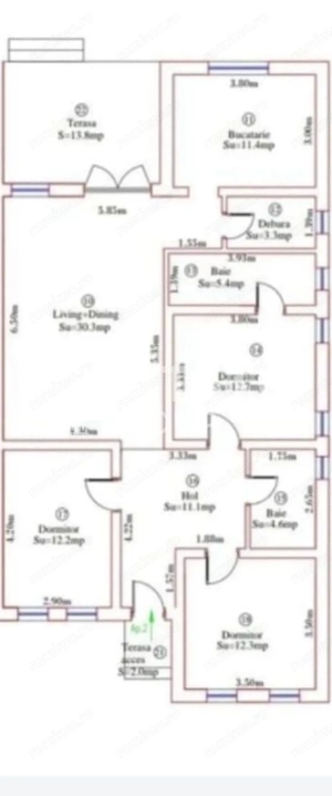 Duplex pe parter cu 4 camere in  Cornesti - imagine 13