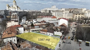 Teren 1387 mp cu front 27 ml, liber de construcții, zona Uranus - Piața de Flori