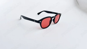 Ochelari de soare Moscot Lemtosh - Rama neagra Lentile rosii