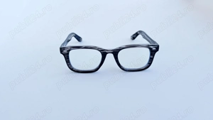 Rame ochelari Moscot Klutz Style - Rama cu dungi Gri Lentile transparente
