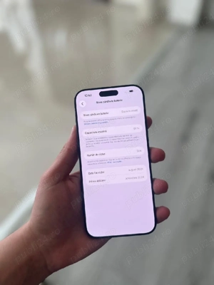 Vând iPhone 16 Pro Max telefon personal , în stare bună.   Telefonu are 256 gb și sănătate baterie91