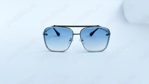Ochelari de soare Dita Mach Six - Rama argintie Lentile albastre degrade - imagine 2