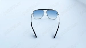 Ochelari de soare Dita Mach Six - Rama argintie Lentile albastre degrade - imagine 3