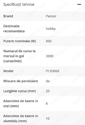 Fierastrau Pendular Panzer 800W soricel - imagine 3