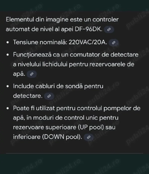 Controler Automat de nivel al apei DF-96DK. - imagine 5