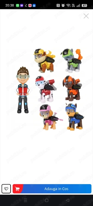 Paw Patrol  - 7 figurine patrula cățelușilor