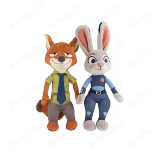 Mascote de plus, Iepurasul si Vulpea, Judy si Nick, multicolor, 35 cm