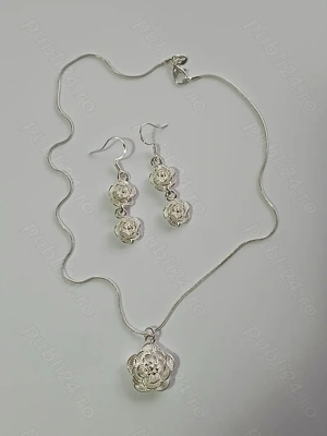 Vând set Colier si cercei eleganți din argint 925