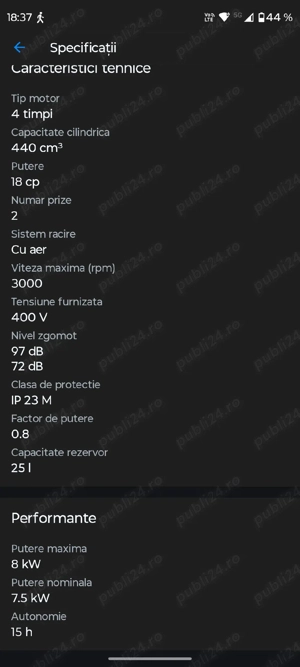 vand generator trifazic cu automatizare