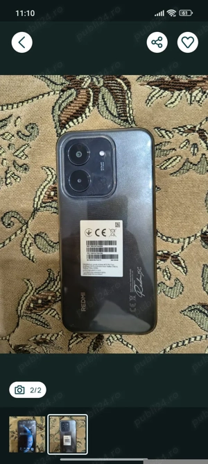 Telefon mobil Xiaomi Redmi 15, 8GB RAM, 256GB, 5G, Midnight Black - imagine 2