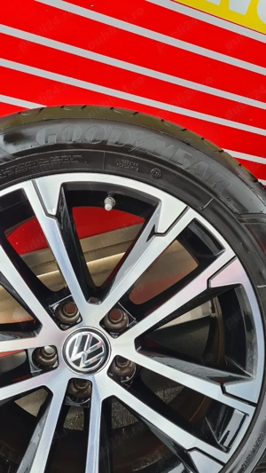 Set complet Roți originale SINGAPORE VW 17” + Anvelope 215/55/17 vară Goodyear + Senzori TPMS - imagine 8