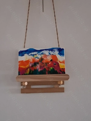 Decoratiuni Handmade Din Metal-Lemn-Iuta-Culori Acrilice Pentru Casa Curte Gradina Interior-Exterior