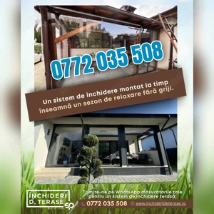 Închideri terase și foișoare cu folie transparenta 