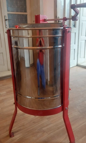 Vând storcător manual pentru miere de albine (3 rame) - INOX  - imagine 2