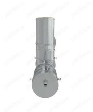 Coș de fum profesional inox dublu perete complet  - imagine 3