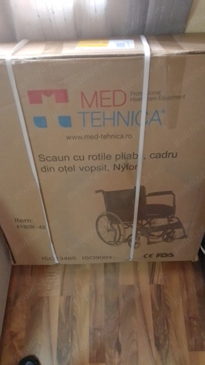 Vând scaun rulant pliabil inox!