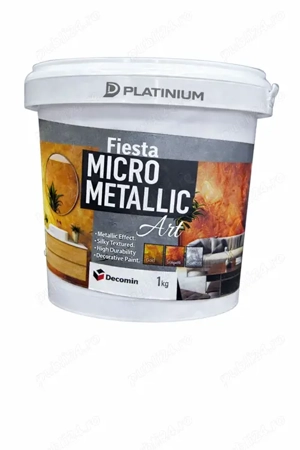 Vopsea decorativa efect platina fiesta micro metallic art 1kg 