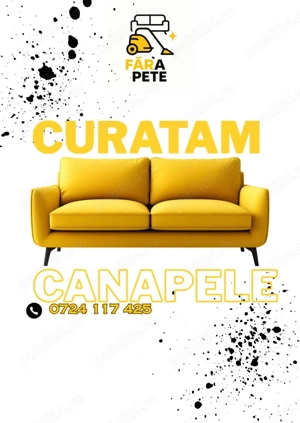 Servicii profesionale curățat canapele 