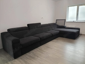 Coltar extensibil de lux, 425x200 cm cu structura integrala din lemn masiv de fag