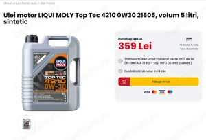 Ulei motor LIQUI MOLY Top Tec 4210 0W30 21605, volum 5 litri, sintetic