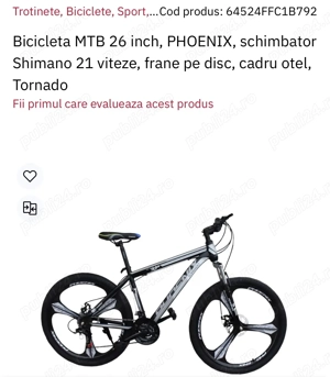 Vand bicicleta Shimano Tornado