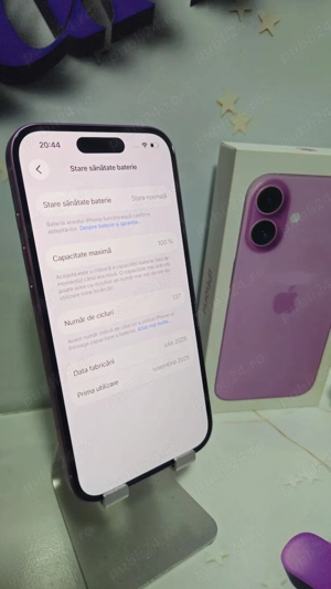 iPhone 16 ROZ 5G 128GB Baterie:100%.Pre  fix! - imagine 5