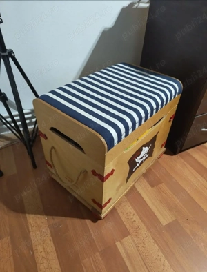 Cufăr de comori si bancheta Capt'n Sharky - perfect pentru depozitarea jucăriilor - imagine 2