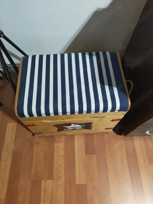 Cufăr de comori si bancheta Capt'n Sharky - perfect pentru depozitarea jucăriilor - imagine 3