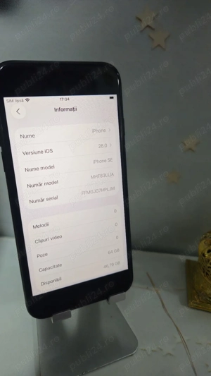 iPhone SE 2 64GB Baterie:93%.Pre  fix!