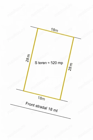 Teren zona Lipovei - 520 mp front stradal generos