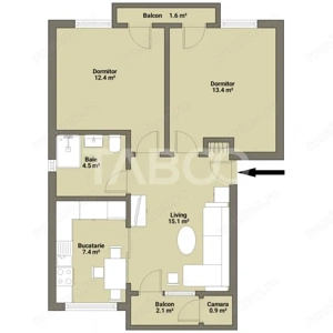Apartament de vanzare 3 camere balcon parcare zona Shopping City Sibiu