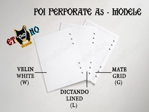 Caiete Mecanice A5 Cu Refill Rezerve Foi - Basic Negru si Detalii Metalice Colorate - imagine 3