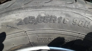 jante aliaj r16 cu cauiucuri vara stare foarte buna au fost pe un Hyundai Tucsson  - imagine 2