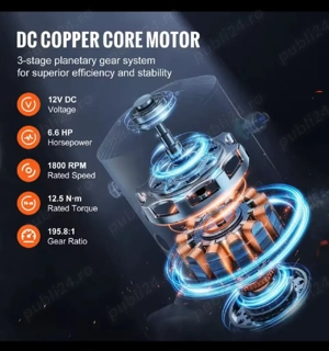 REDUCERE Troliu 13500lbs 6.2T sufa sintetica (model nou rapid) - imagine 3