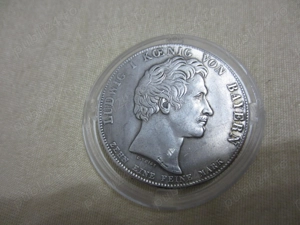 Moneda argint Taler istoric Gulden Ludwig I Bavaria 1835 (AU58)