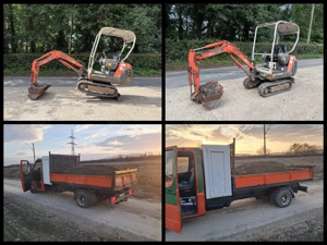 Sapaturi miniexcavator si transport basculabil 