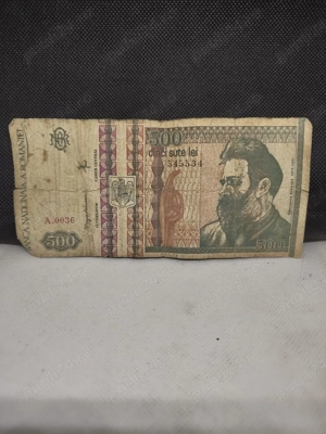 Bancnota de 500 lei an 1992 seria A0036