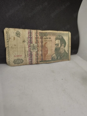 Bancnota de 500 lei din 1992 cu seria B0021