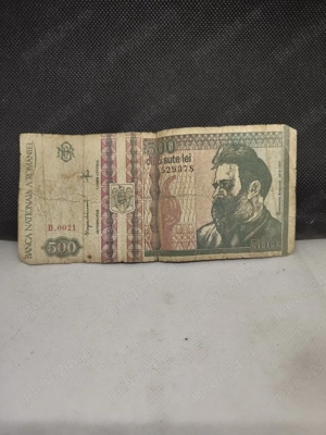 Bancnota de 500 lei din 1992 cu seria B0021 - imagine 4