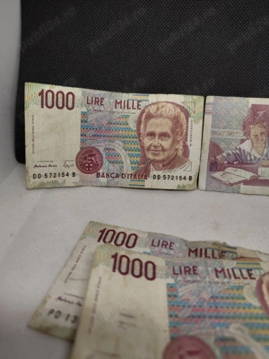 4 Bancnote 1000 lire italiene anul 1990 serii obișnuite 