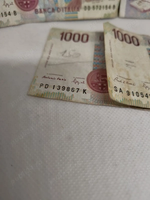 4 Bancnote 1000 lire italiene anul 1990 serii obișnuite 