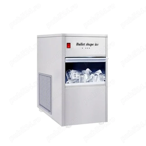 Mașină de gheață - 20 kg de gheață cuburi în 24 de ore - 10 kg depozitare.