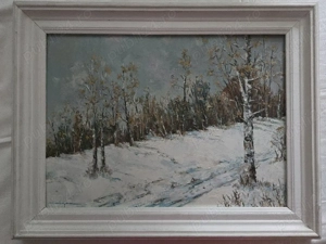 Set tablouri: "Pădure de mesteacăn iarna și primăvara"