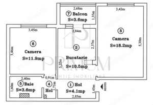 Torontalului - 2 Camere - Centrala termica proprie - Decomandat - imagine 8
