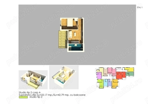 De la 830 m2 + TVA- Studio apt 2camere 43 m2 utili in Costinesti