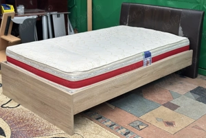 Pat de mijloc cu Somiera si Saltea 200x120 cm - imagine 3