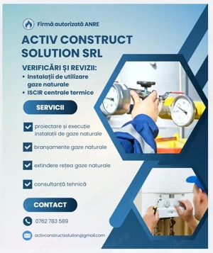 Verificari si revizii instalatii de gaze naturale
