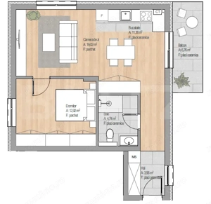 Apartament 2 camere, 52 mp, intermediar, finisat, garaj, zona Cetatii