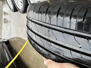 Vand jante aliaj + cauciucuri Goodyear pentru vw golf 5 r15 - imagine 3