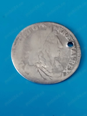 Vand moneda argint Franta 1660 - imagine 2